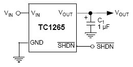 TC1265-3.3, КМОП стабилизаторы с фиксированным выходом и режимом отключения